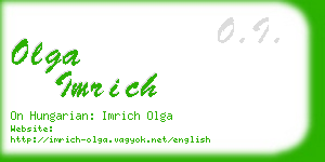 olga imrich business card